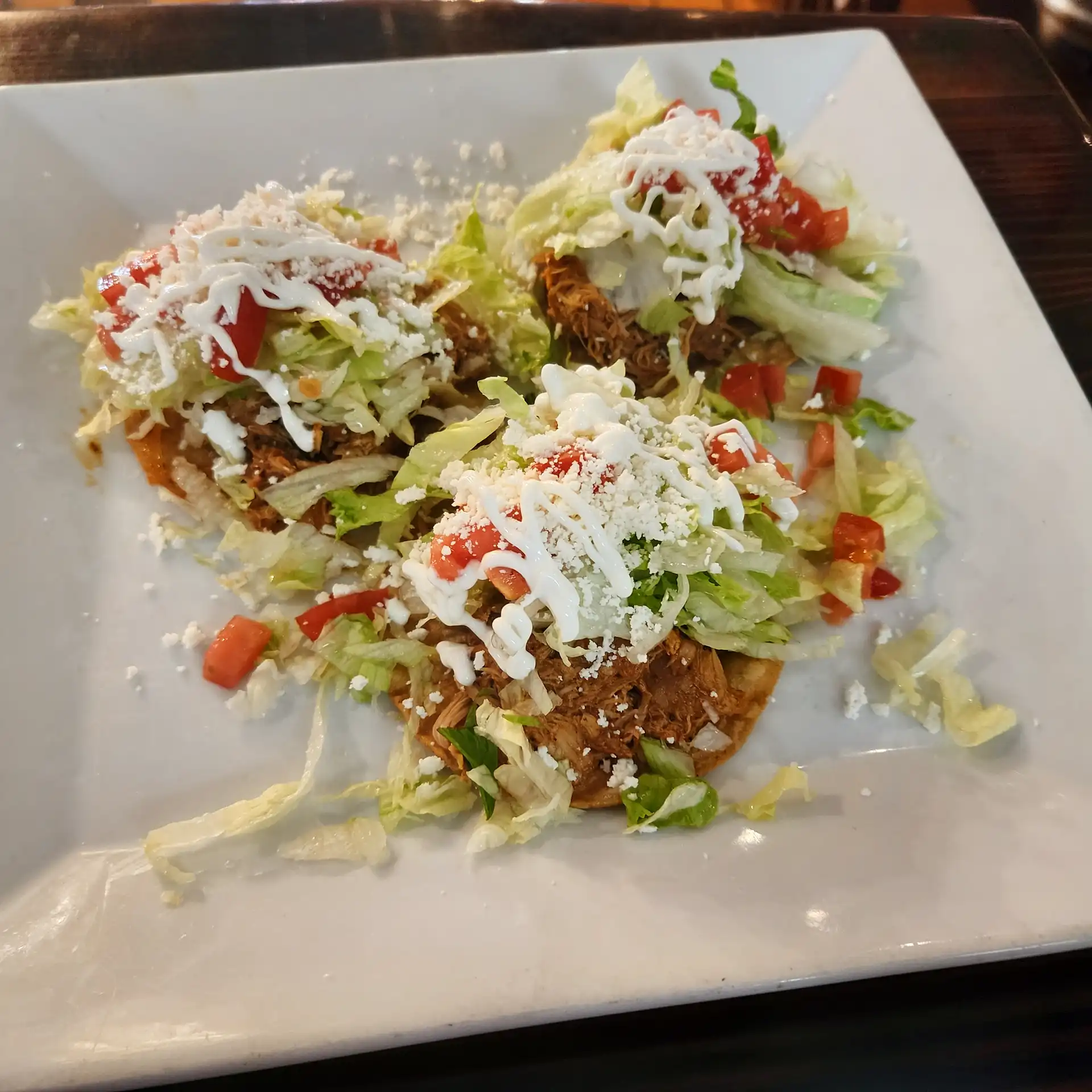 Mini Tinga Tostadas - Chicken tinga tostadas